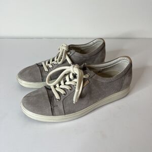 Ecco Soft 7 Walking Sneakers Shoes Stone Leather Womens Sz 36 US 5 5.5